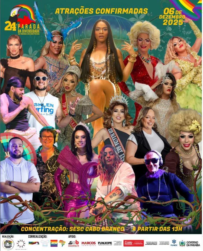 24ª PARADA DA DIVERSIDADE ACONTECE NESTE SÁBADO NA PRAIA DO CABO BRANCO, EM JOÃO PESSOA