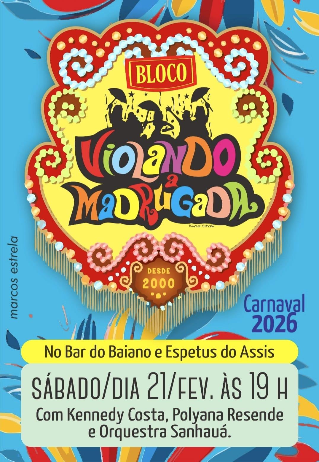 'VIOLANDO A MADRUGADA' REÚNE KENNEDY COSTA, POLYANA RESENDE E ORQUESTRA SANHAUÁ NO BAR DO BAIANO, NESTE SÁBADO,EM JP