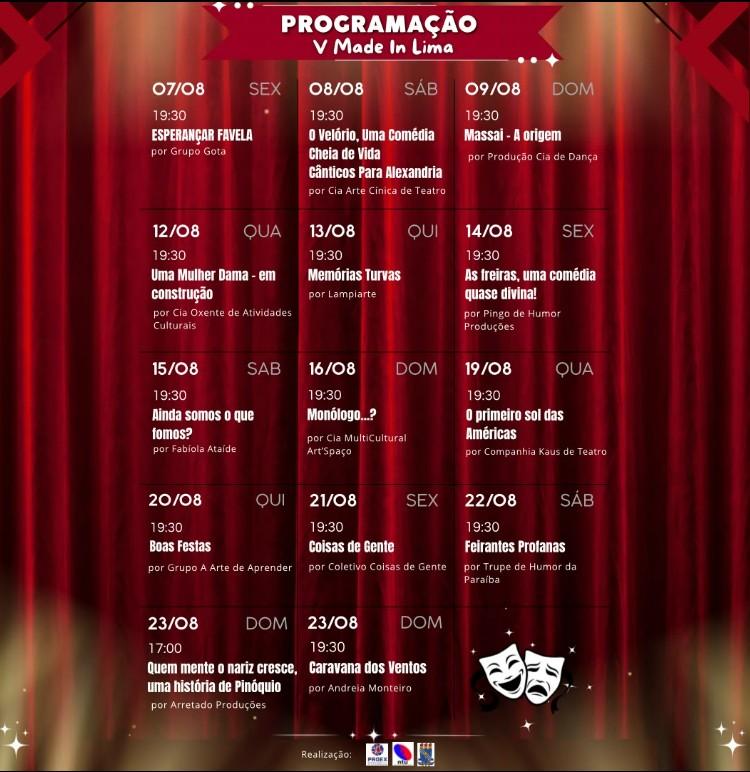 Confira a programação da Mostra Made in Lima