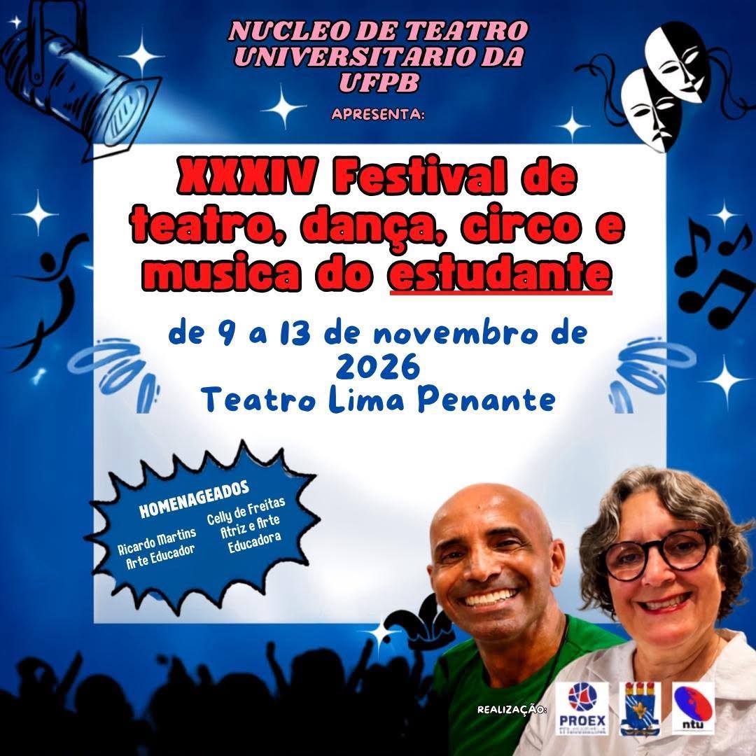 FESTIVAL DE TEATRO, DANÇA, CIRCO E MÚSICA DO ESTUDANTE RECEBE INSCRIÇÕES ATÉ ESTA 6ª, DIA 16