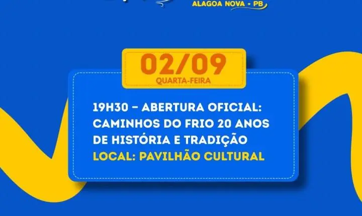 ALAGOA NOVA ENCERRA CAMINHOS DO FRIO 2026 E FAZ HOMENAGEM AOS 20 ANOS DA ROTA CULTURAL