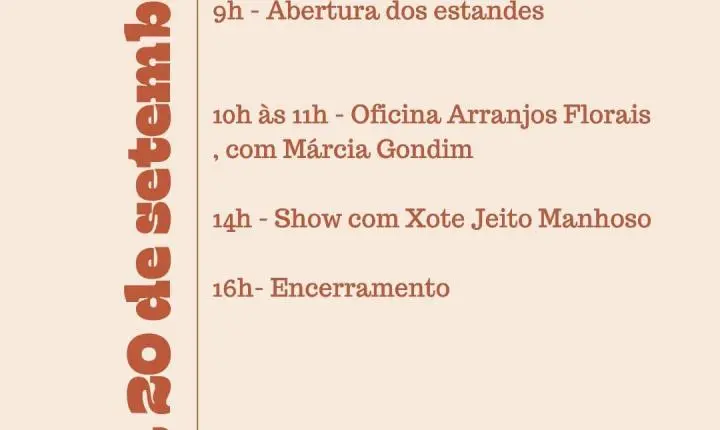 AREIA REALIZA FESTIVAL DE FLORES A PARTIR DESTA 6ª NO HOTEL BRUXAXÁ; A ENTRADA É DE GRAÇA!