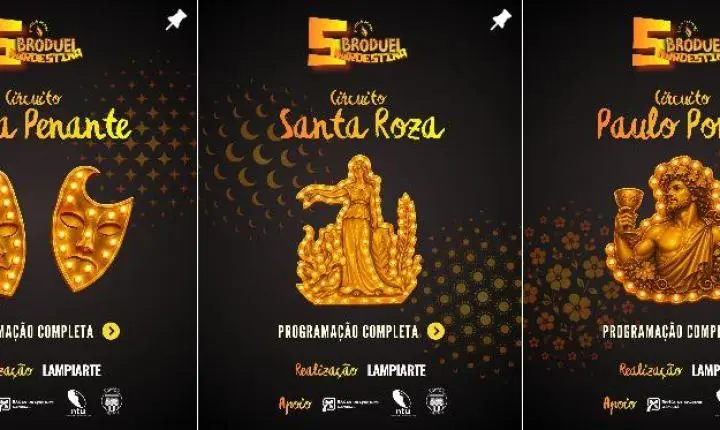 'BRÓDUEI NORDESTINA' COMEÇA NESTA 5ª E VAI ATÉ O DIA 02 DE AGOSTO COM VÁRIAS ATRAÇÕES ARTÍSTICAS EM JOÃO PESSOA