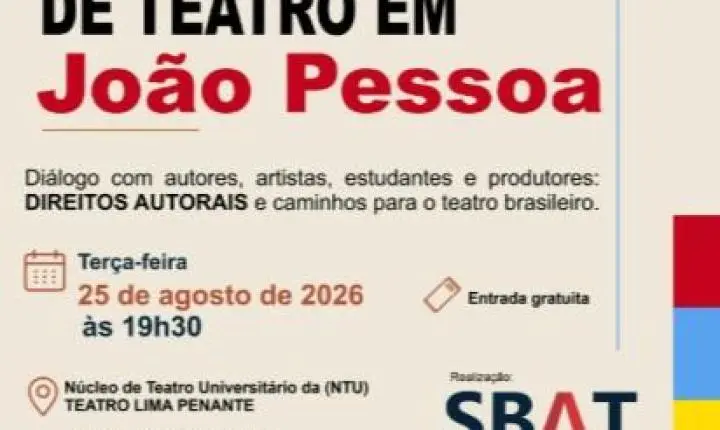 SBAT REÚNE ARTISTAS E PRODUTORES PARA DIÁLOGO SOBRE DIREITOS AUTORAIS NESTA 3ª EM JOÃO PESSOA